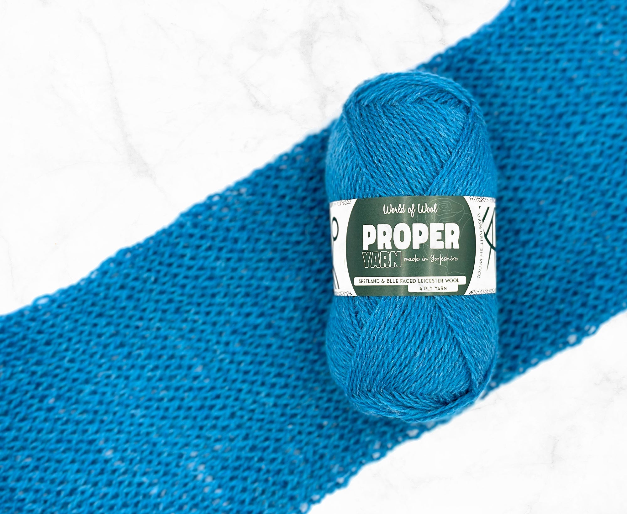 Ey Up Blue Proper 4 Ply Yarn