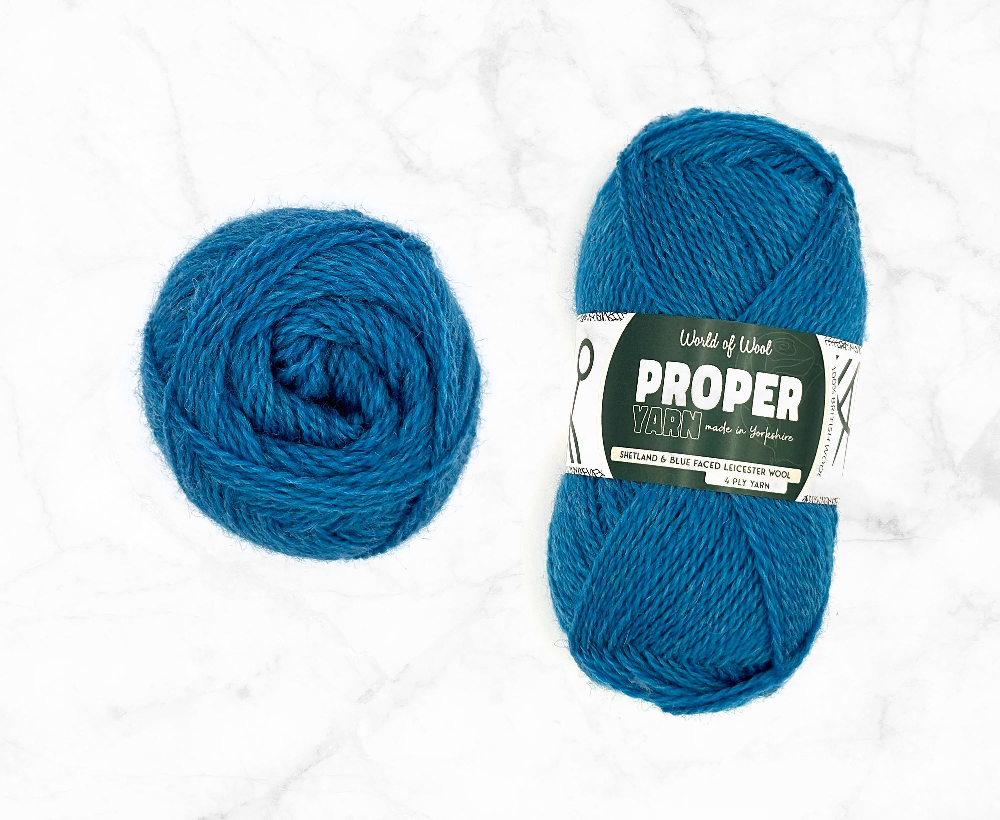Ey Up Blue Proper 4 Ply Yarn
