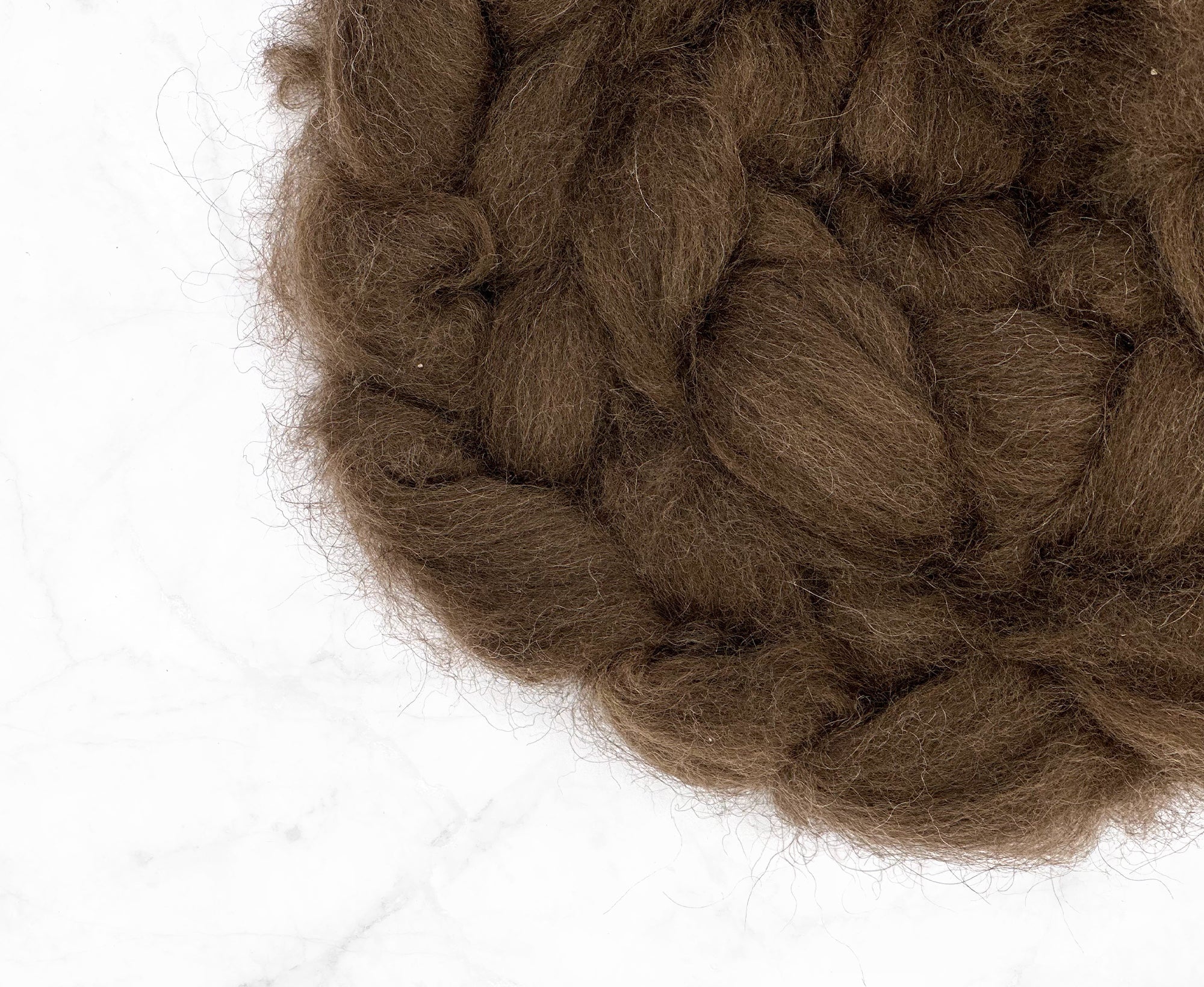 Dark Brown DeHaired Yak Top Spinning, Felting & Crafting Fibre
