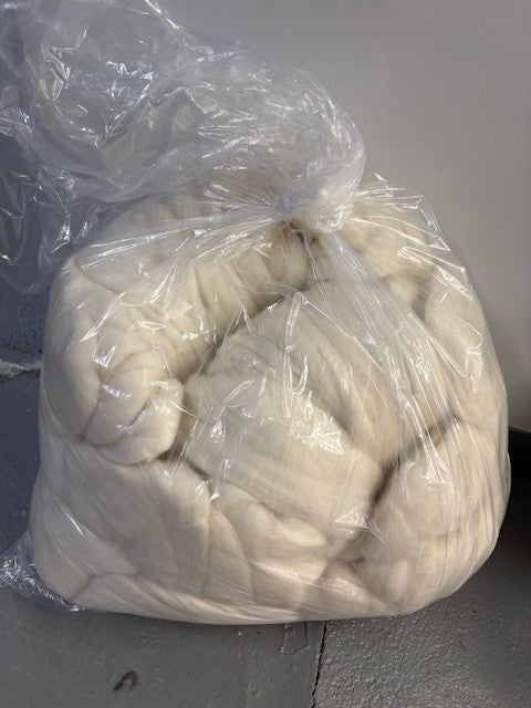 25mic Merino Top Natural White (5kg)