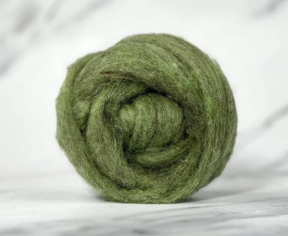 New Ivy Green British Sliver Carded Wool World Of Wool