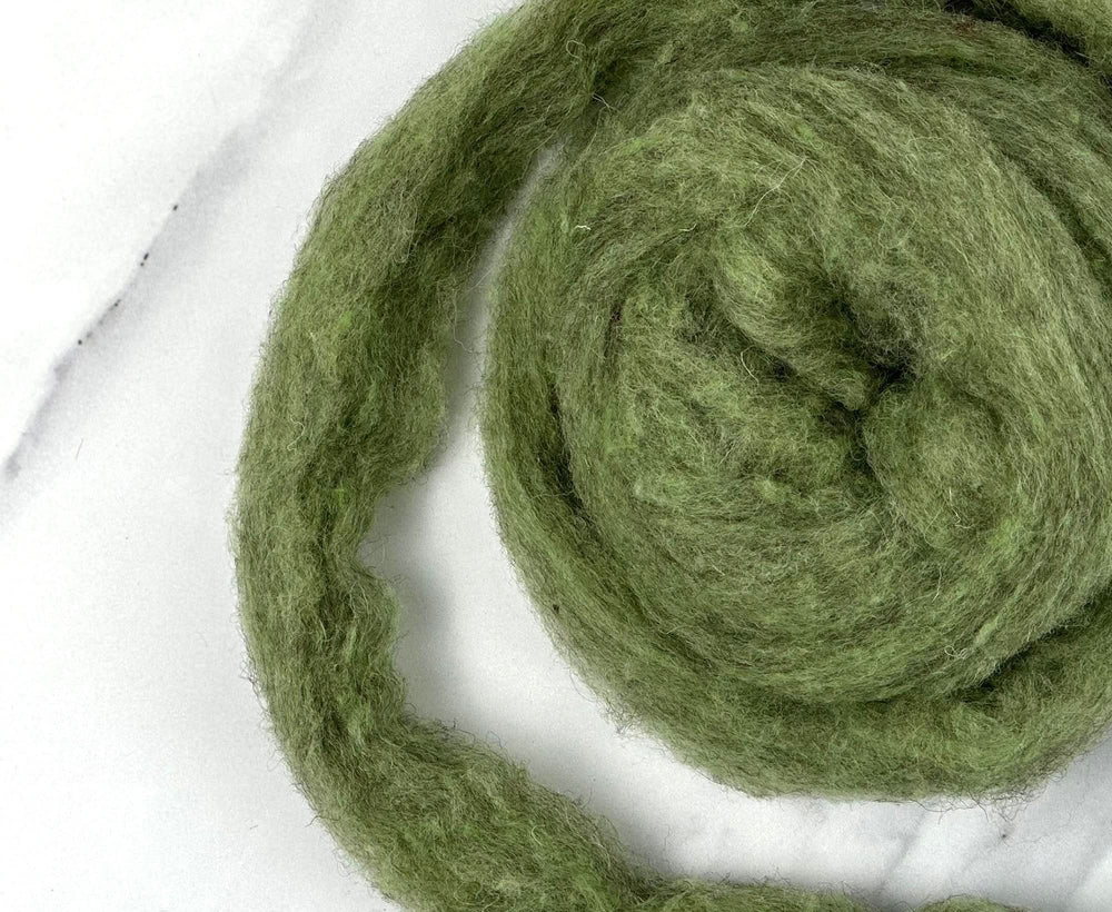 New Ivy Green British Sliver Carded Wool World Of Wool