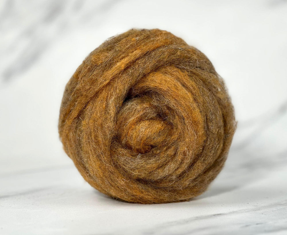 Marmalade Orange Grey British Sliver Carded Wool World Of Wool