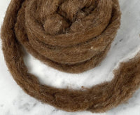 Parchment Brown British Sliver Carded Wool World Of Wool