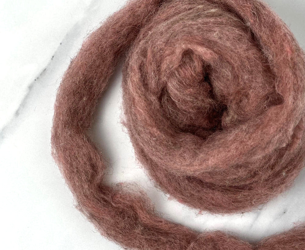 English Rose Pink British Sliver Carded Wool World Of Wool