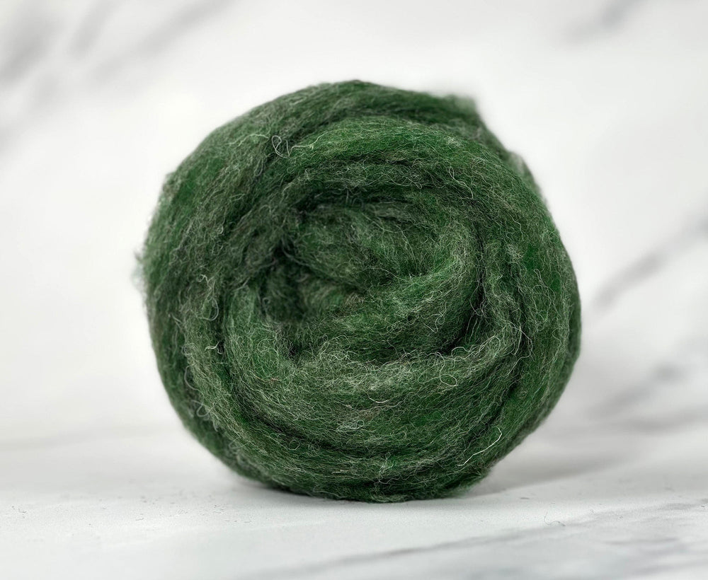 Highland Fern Green British Sliver Carded Wool World Of Wool