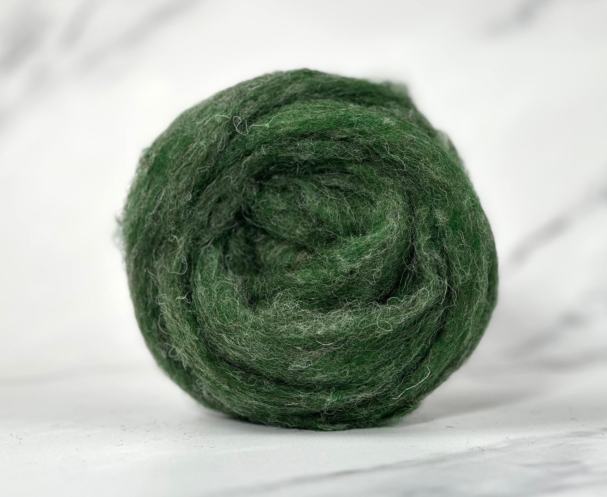 Highland Fern Green British Sliver Carded Wool World Of Wool
