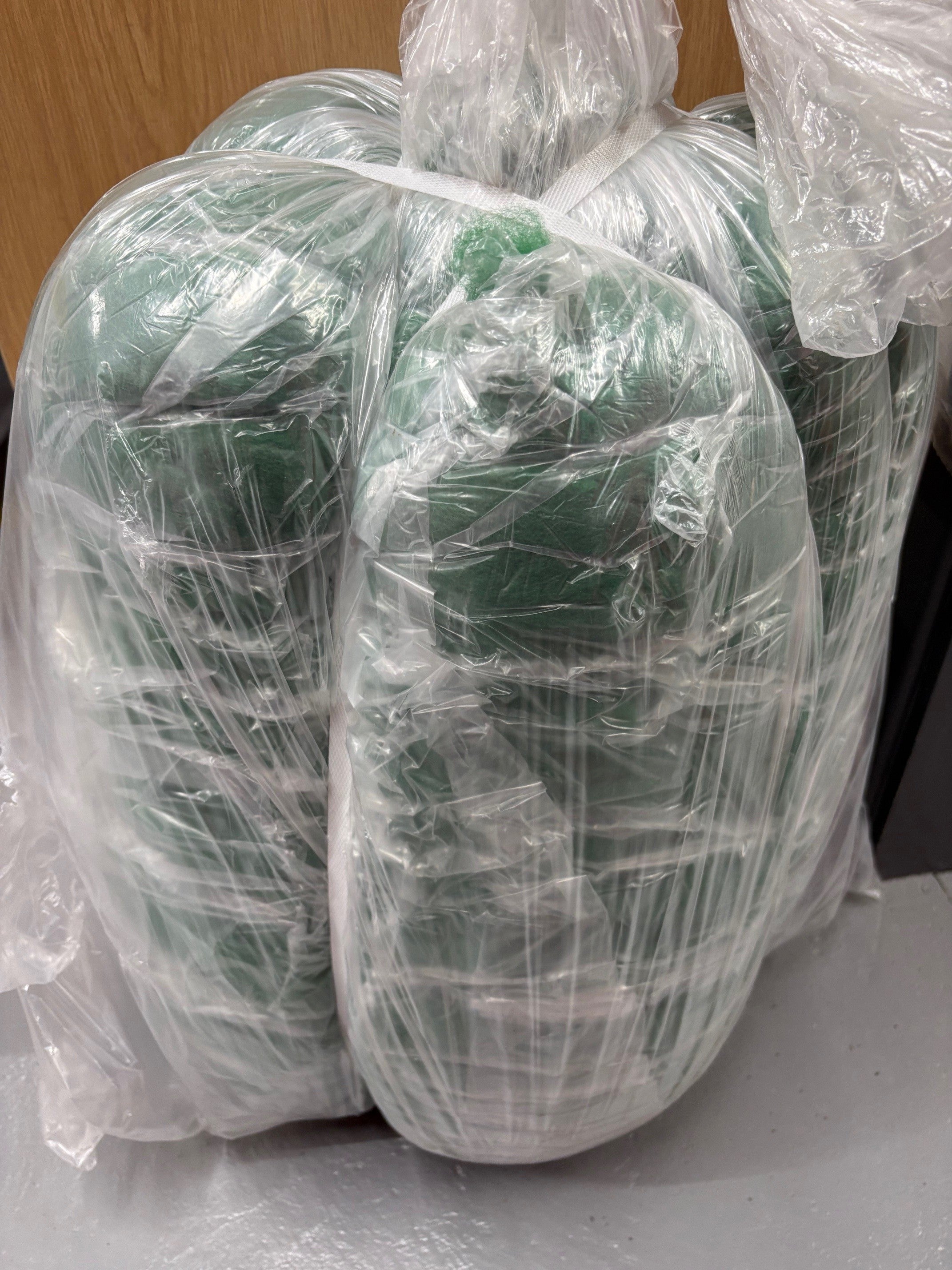 Carded Wool Sliver Emerald Green (6kg)
