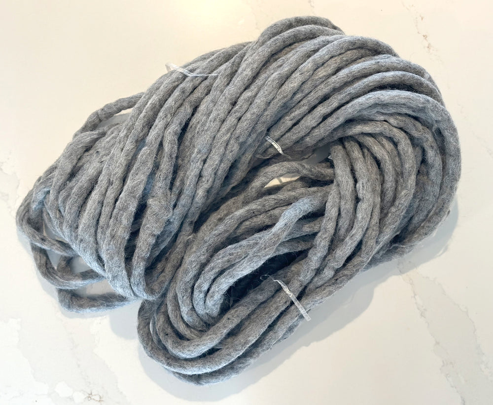 Grey Super Thick Dread Felted Yarn