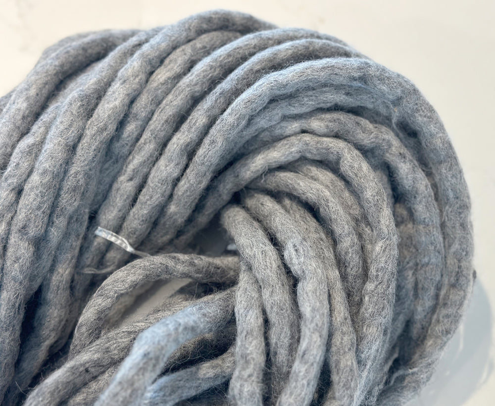 Grey Super Thick Dread Felted Yarn