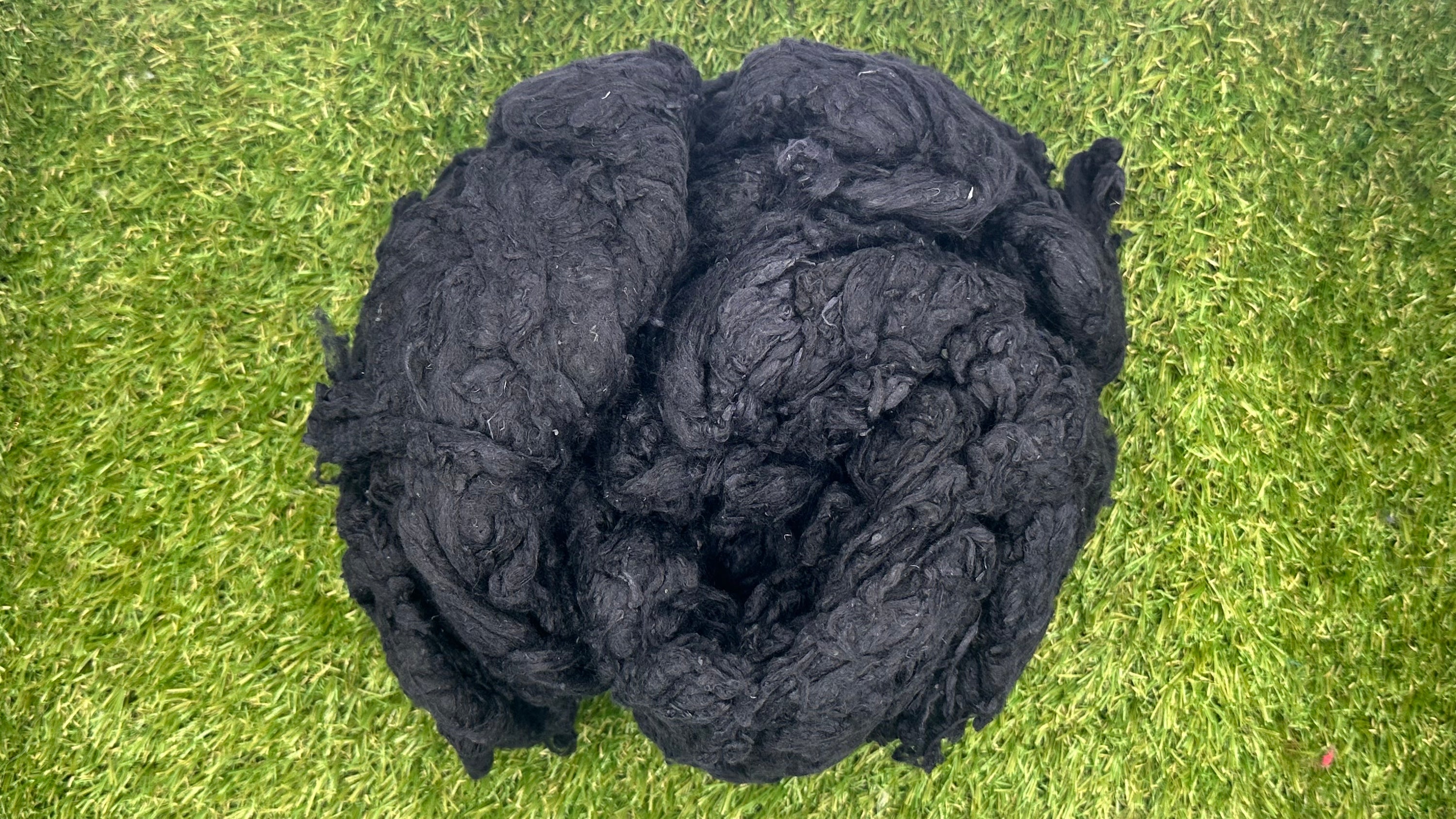 Black Tussah Silk Noil