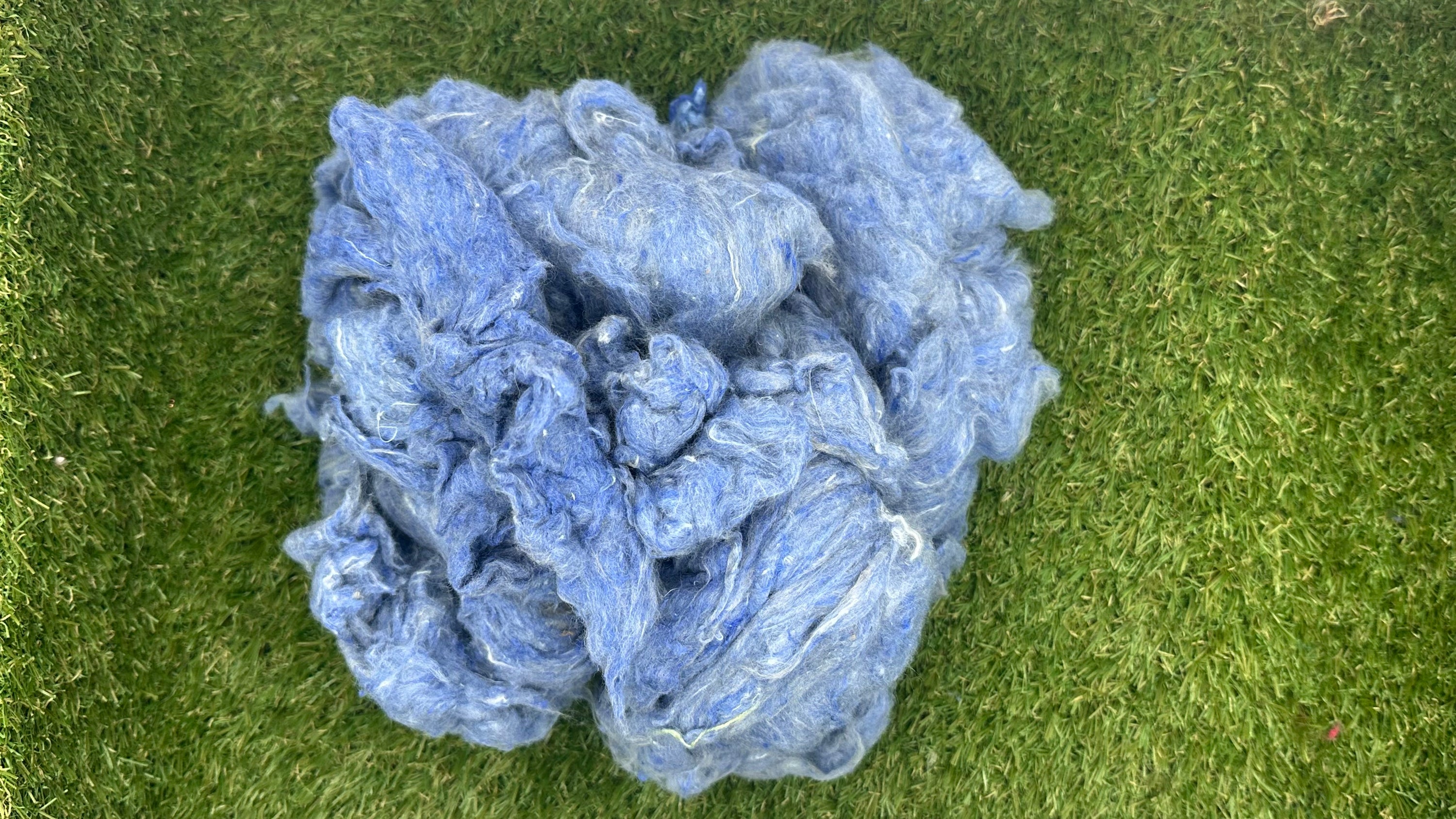 Light Blue Tussah Silk Noil