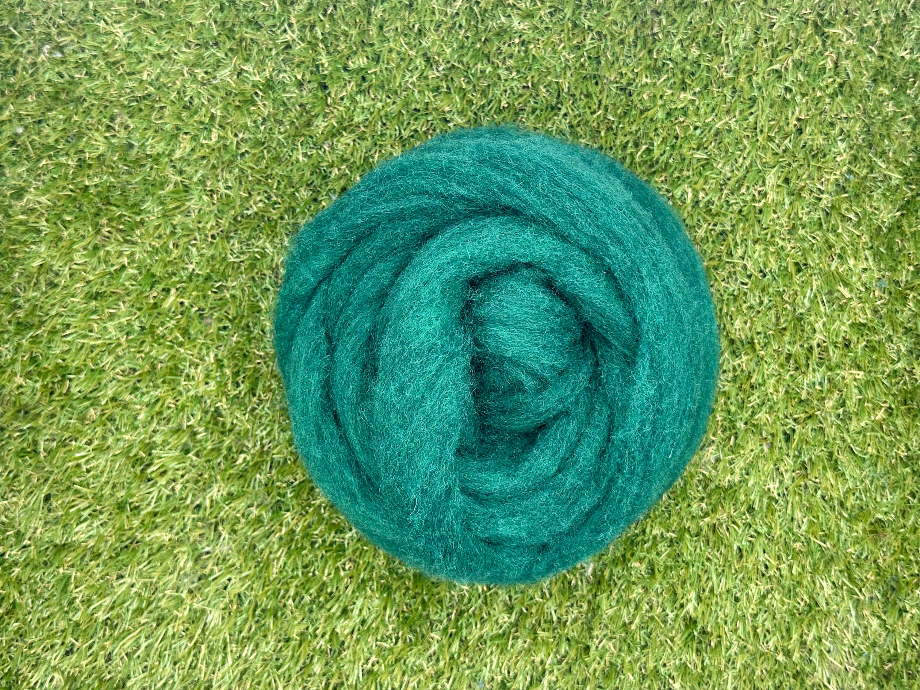 Carded Corriedale Sliver Jackpot Green 5KG