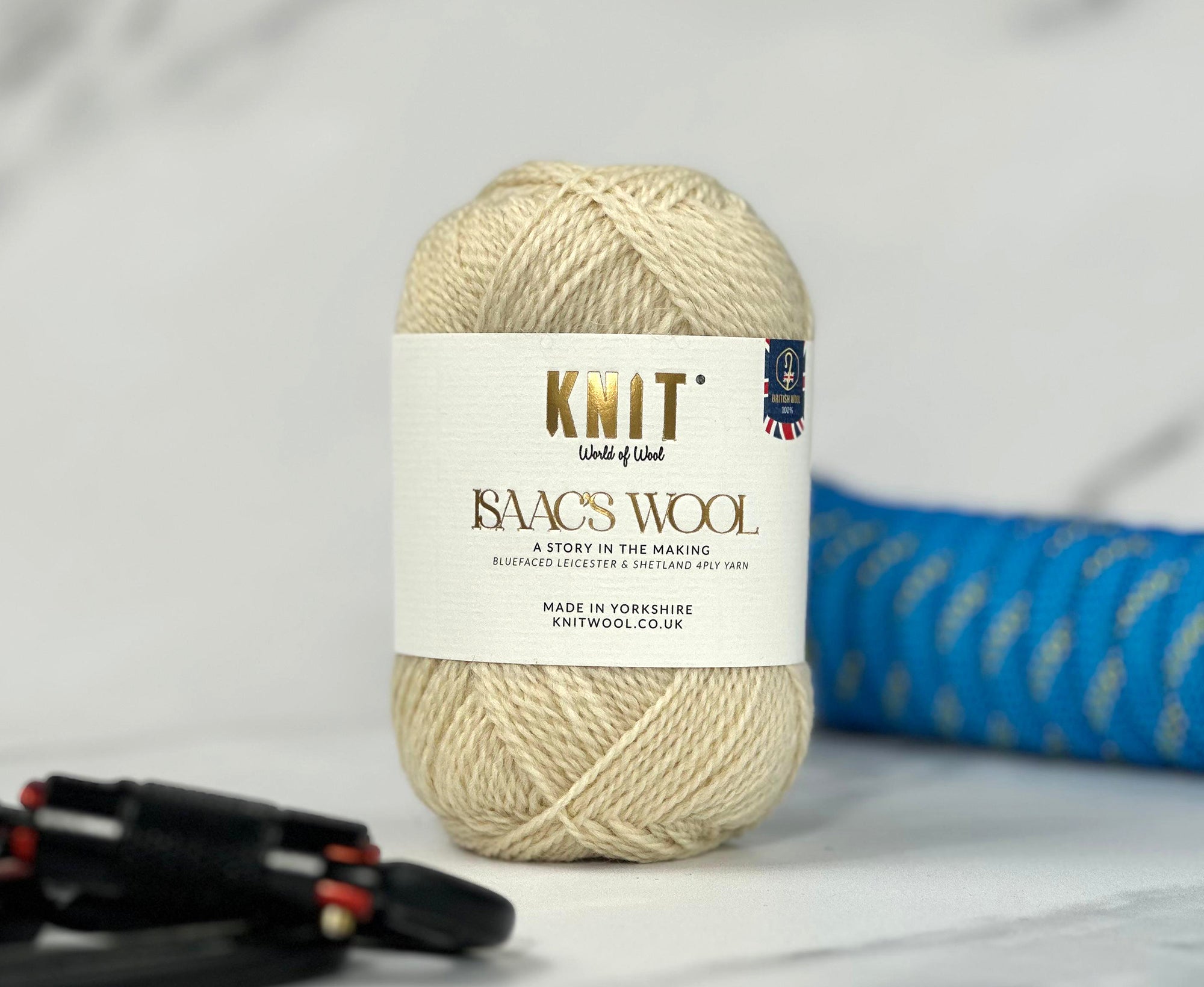 Bonehill White Isaac's Wool 4 Ply Yarn