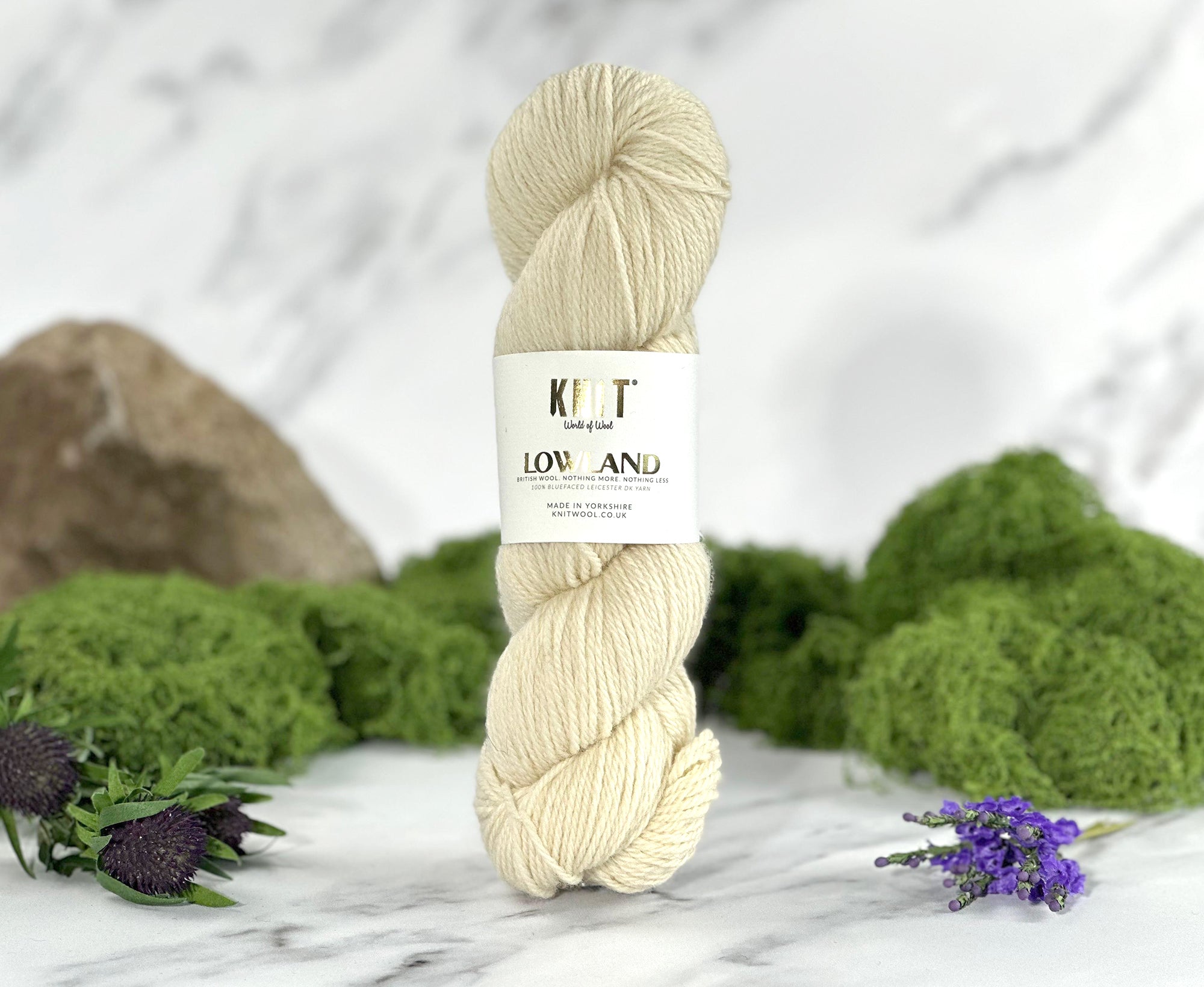 Rambling Rose White Lowland DK Yarn