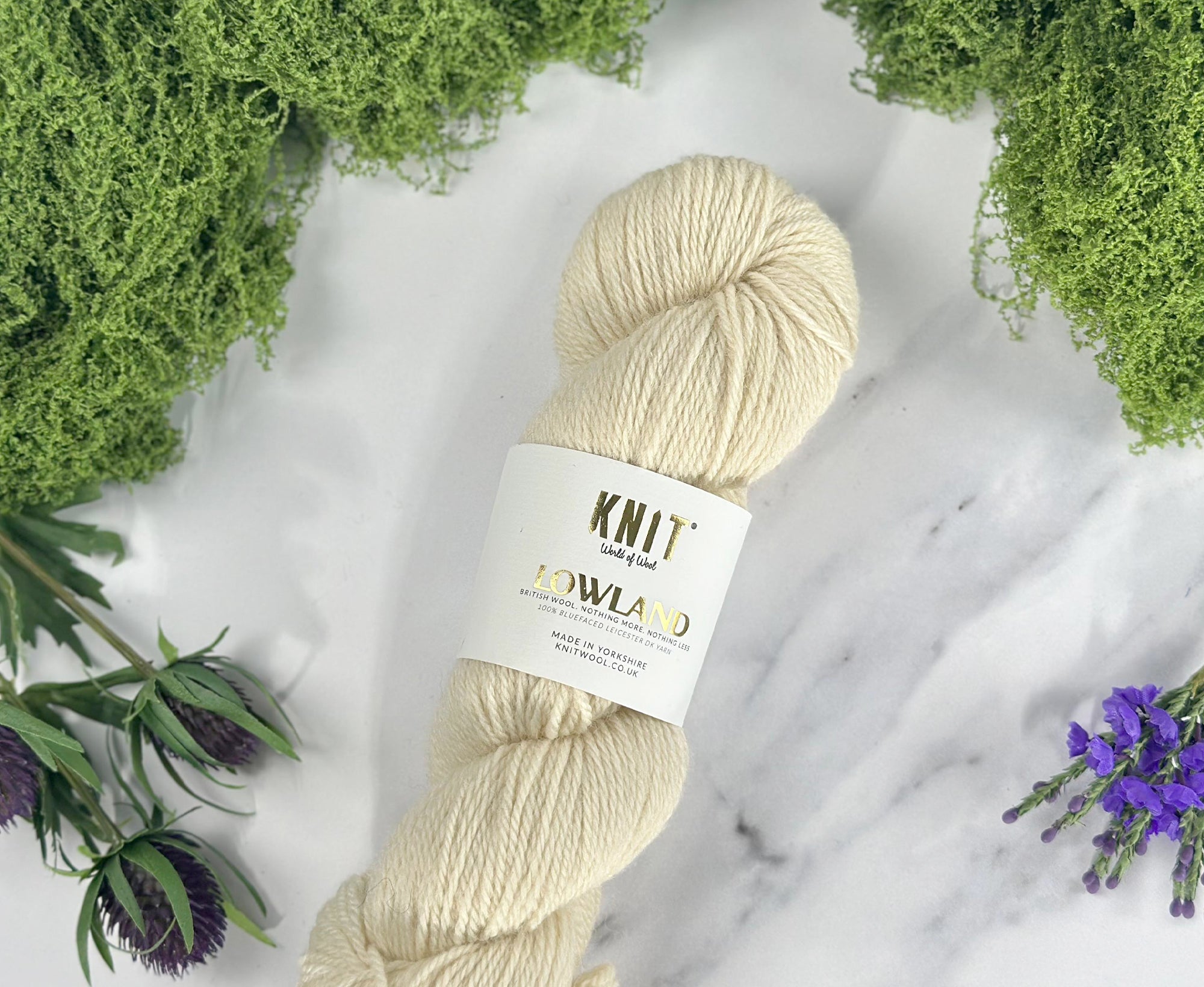 Rambling Rose White Lowland DK Yarn