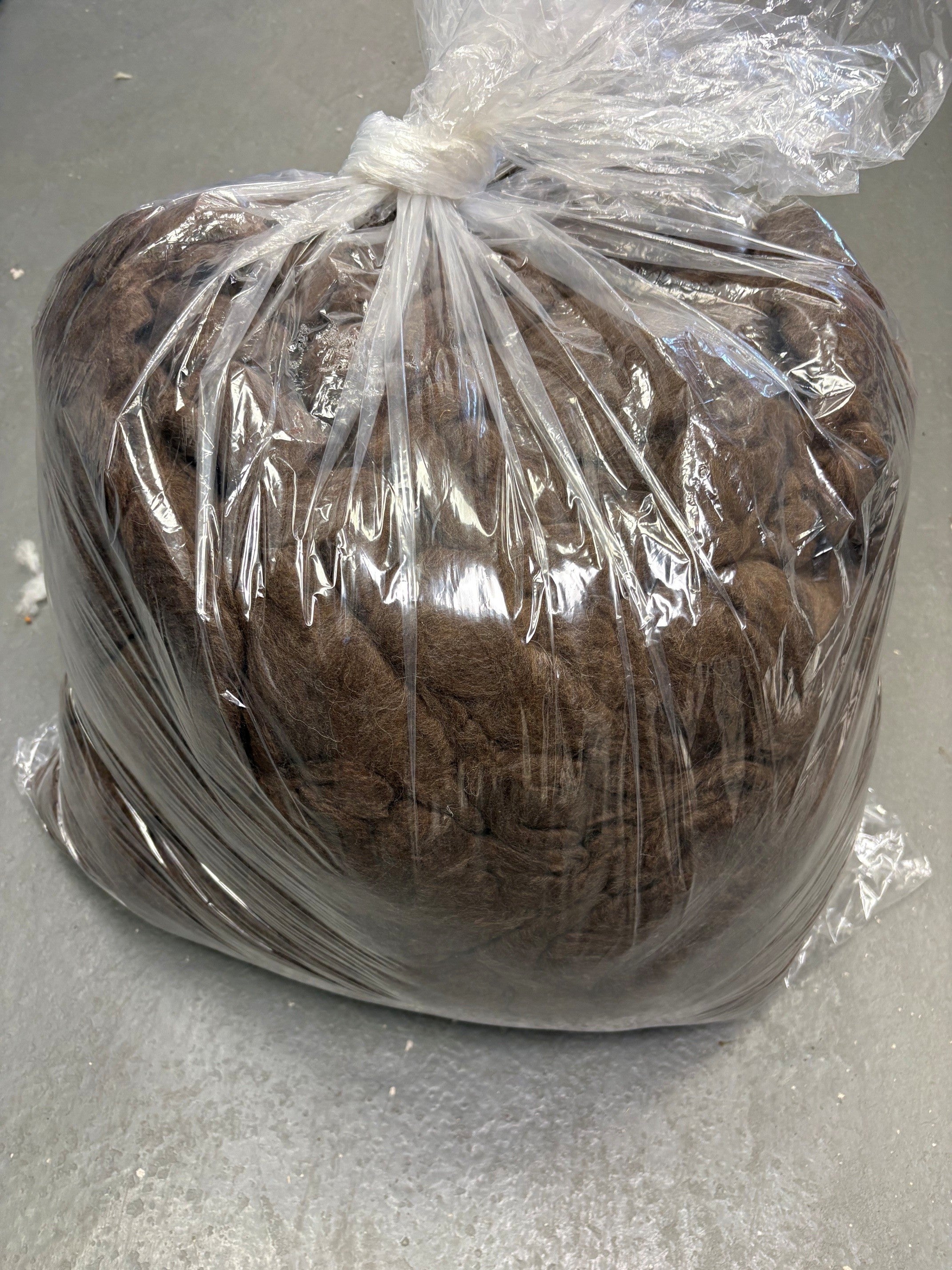 Brown Carded Wool Fibre Fill (5.5kg)