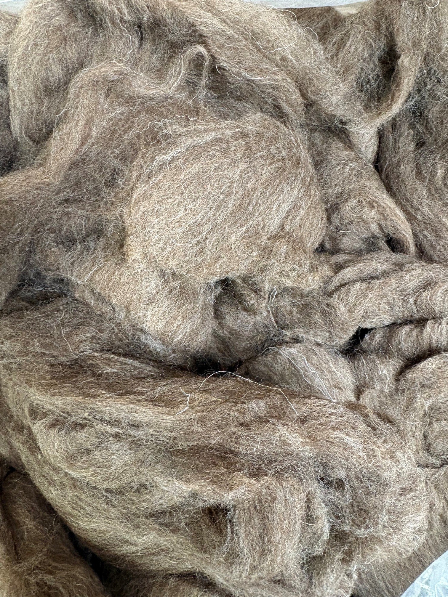 Brown Carded Wool Fibre Fill (5.5kg)