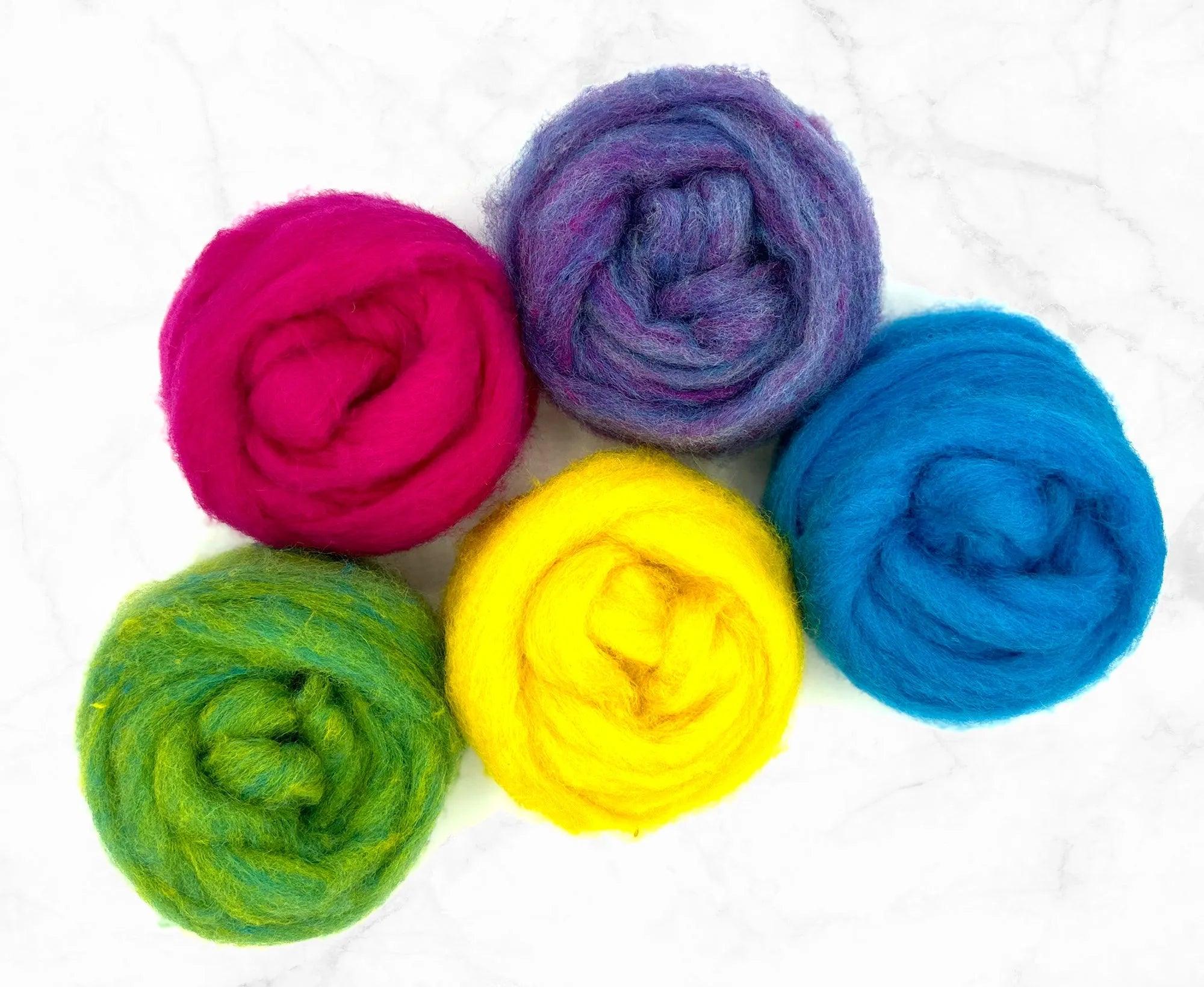 The Pop Art Collection | Carded Sliver Mixed Bag Carded Wool WoWkit