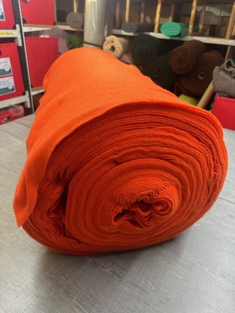 Merino Wool Pre-Felt Pumpkin Orange - Full Roll