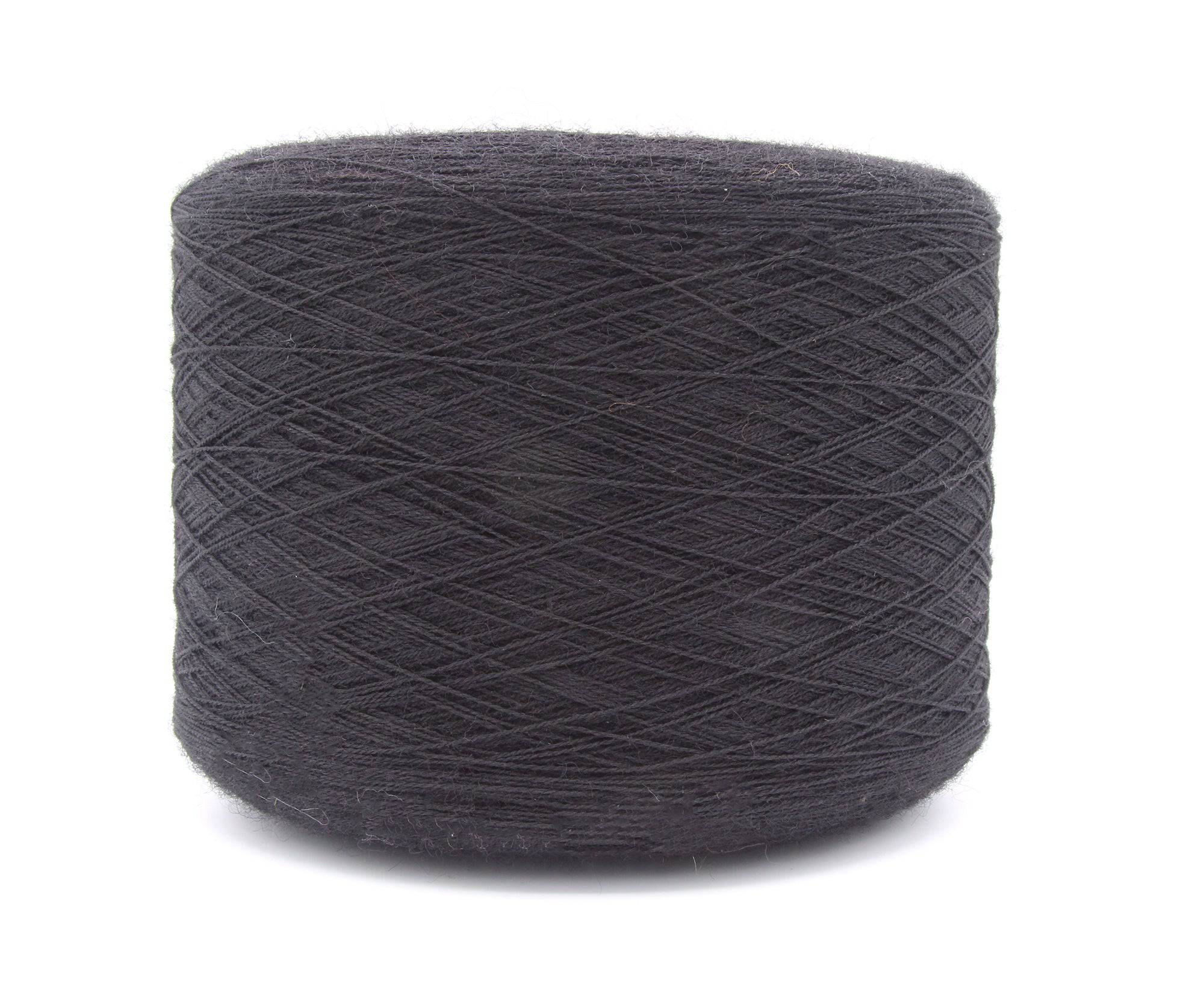 100% Wool Black Weaving Yarn Cone 6KG