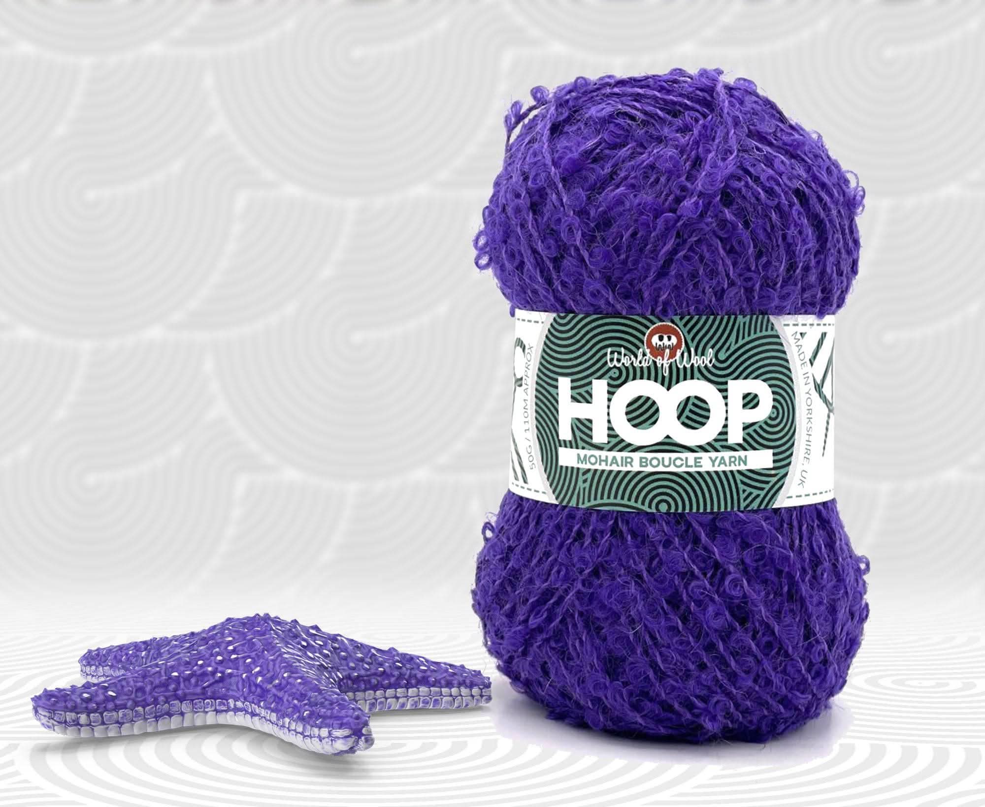 Starfish Mohair Hoop Boucle Yarn WoW