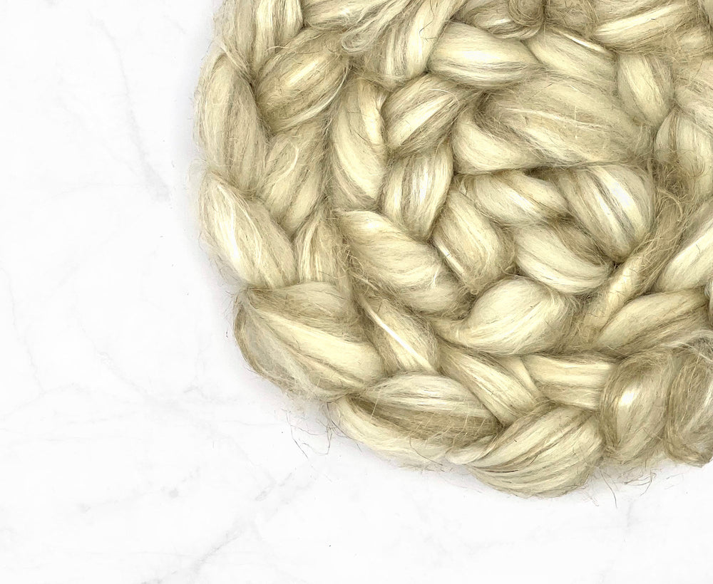 23mic 64's Merino / Tussah Silk / Natural Flax/Linen Top