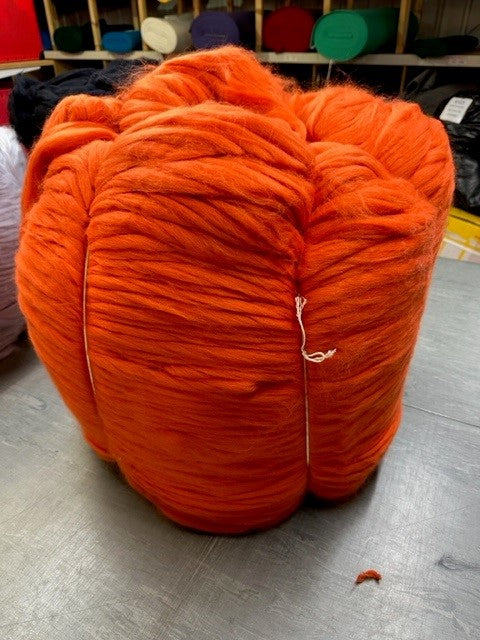 Carrot Orange British Wool Top 5KG