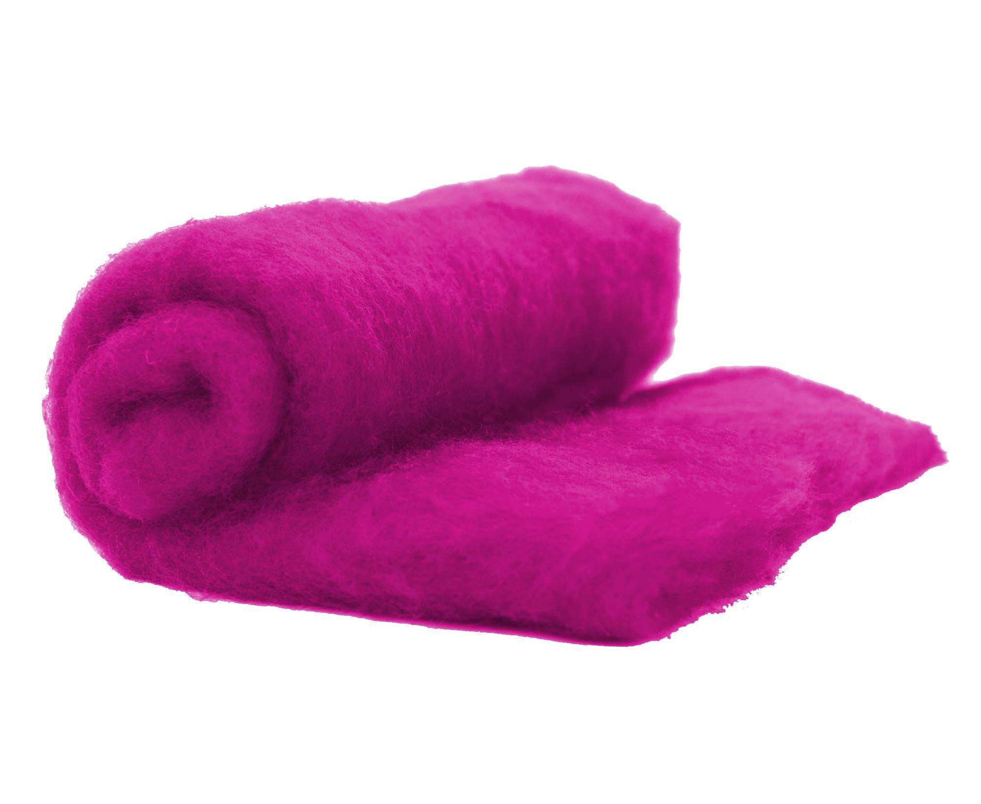 Carded Perendale Batt Raspberry - World of Wool