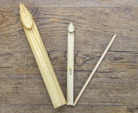 25mm Handmade Wooden Jumbo Crochet Hook - World of Wool