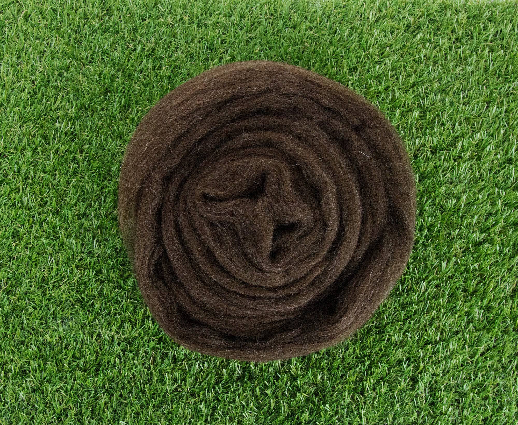 Brown Corriedale Top - World of Wool