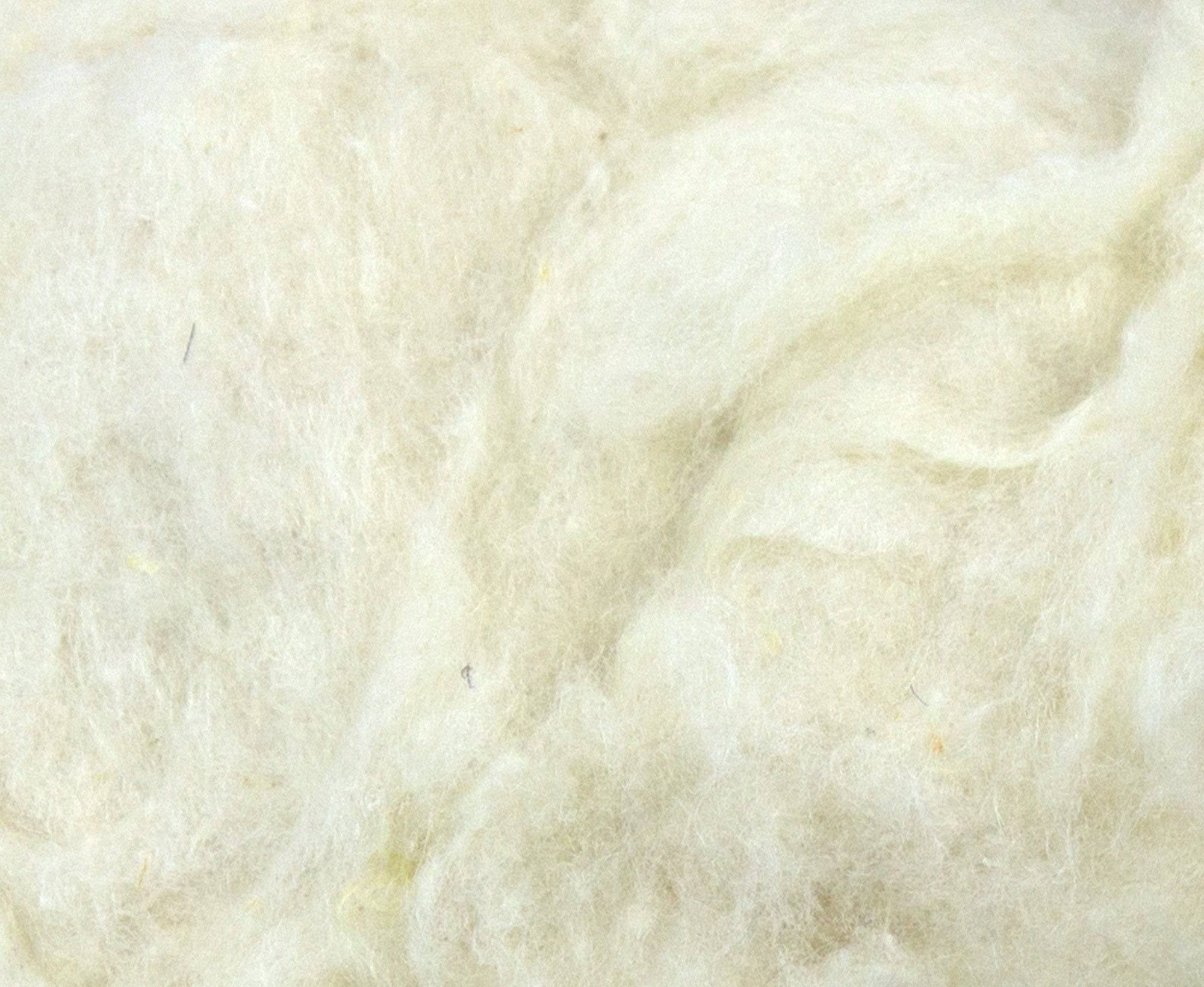 Bleached Tussah Silk Noil - World of Wool