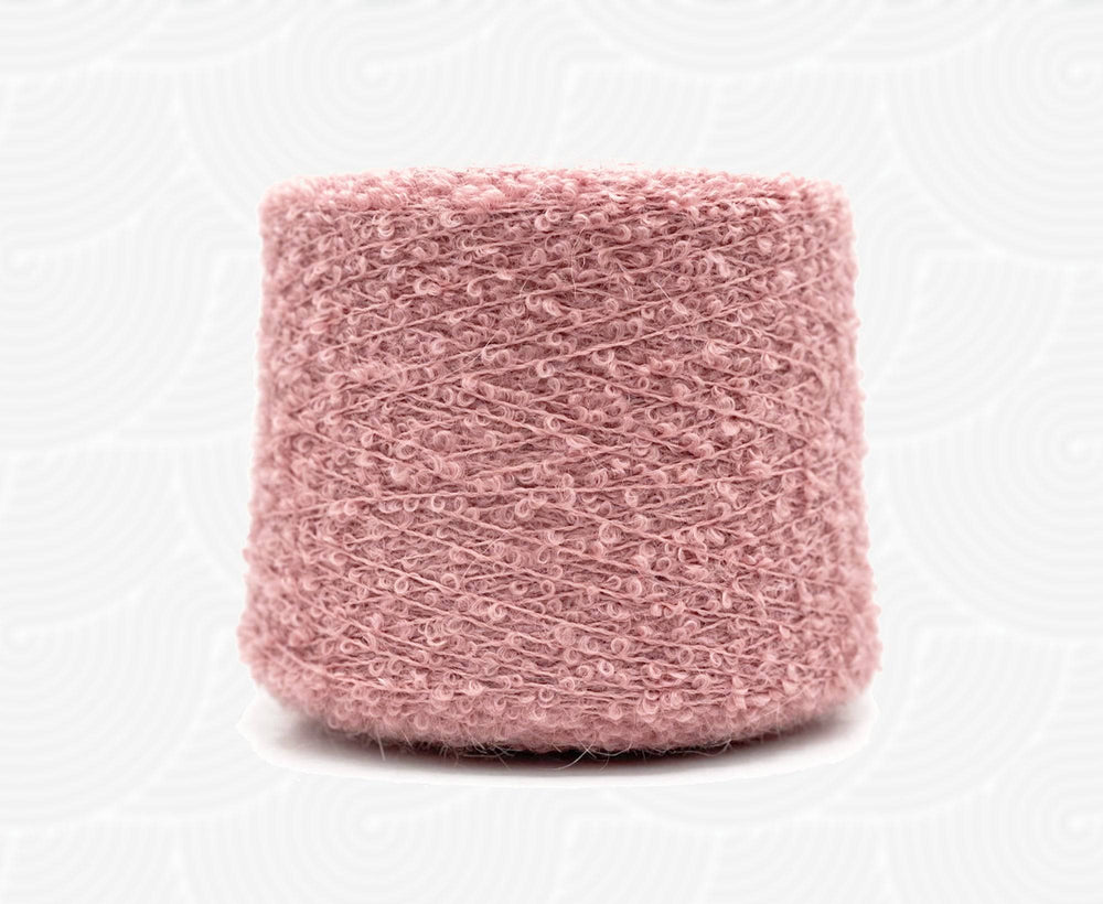 Flamingo Mohair Hoop Boucle Cone - World of Wool