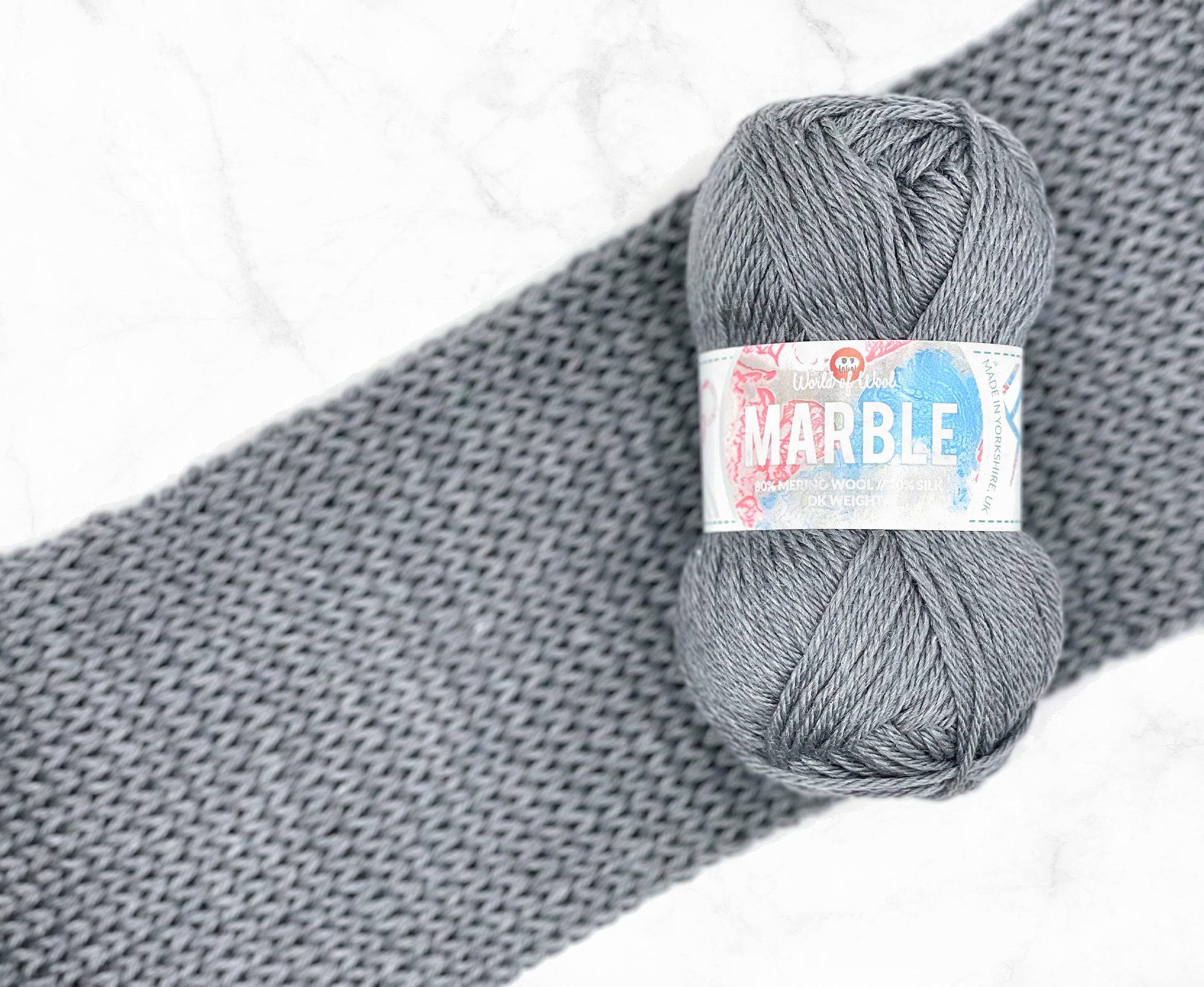 Powder Ash Marble DK - World of Wool