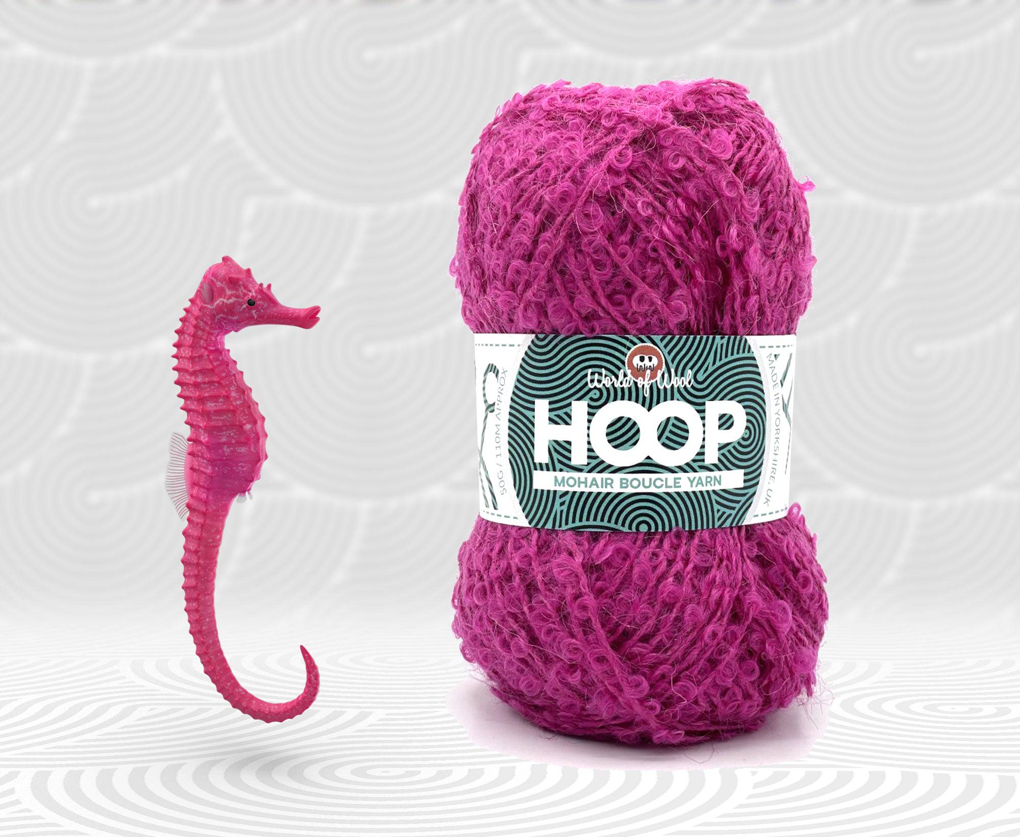 Seahorse Mohair Hoop Boucle - World of Wool