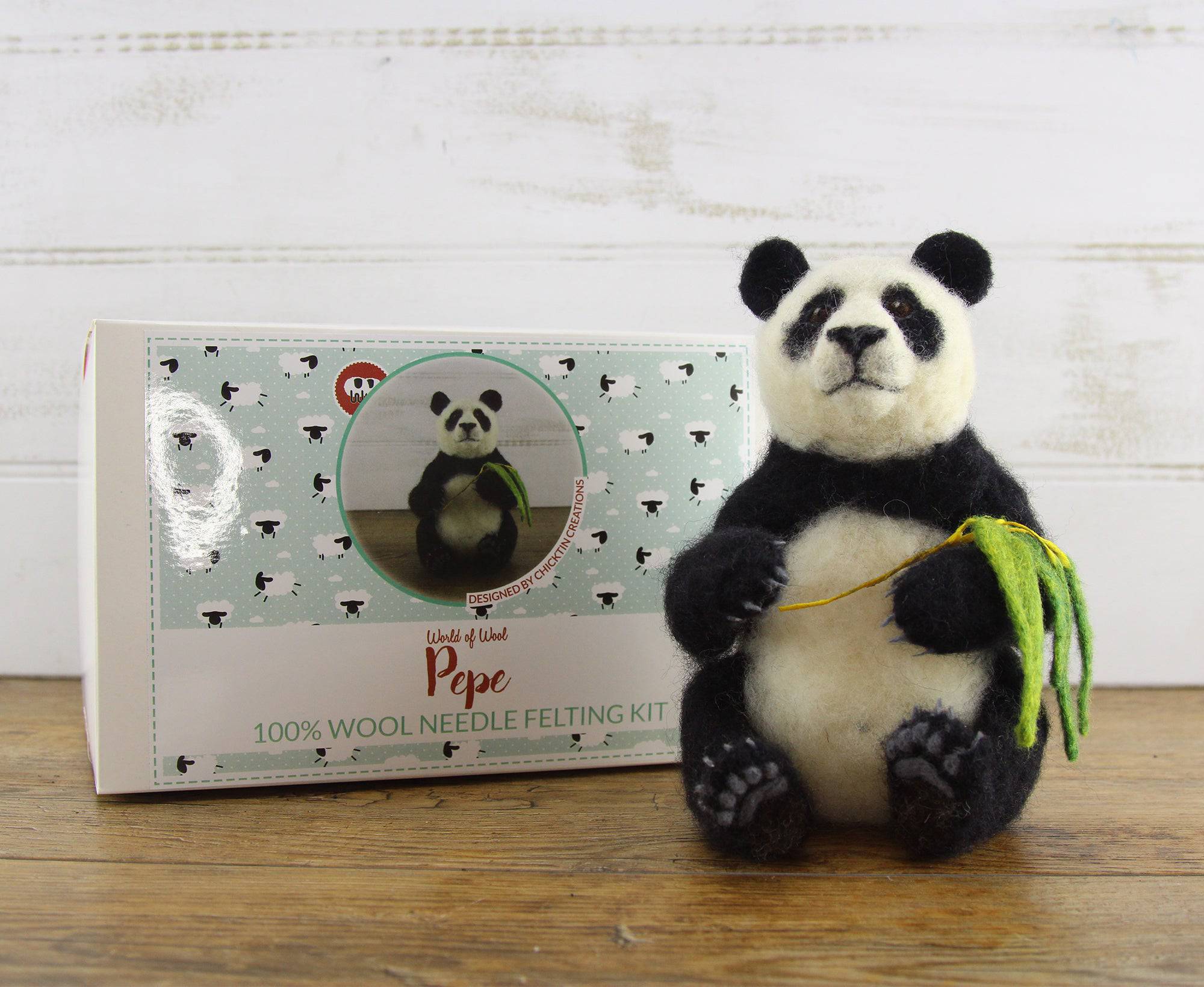 Pepe The Panda  | Needle Felting Kit - World of Wool